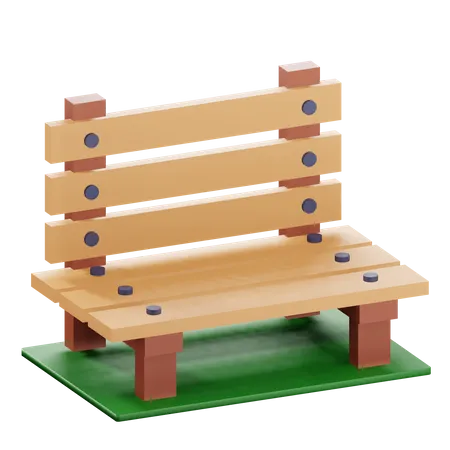 Park Bench  3D Icon