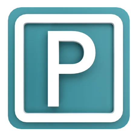 3 D Render Parking Sign Illustration 3D Icon