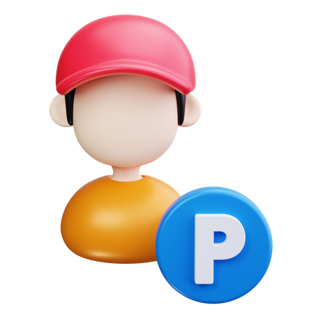 Parkplatzarbeiter  3D Icon