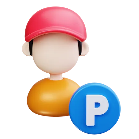 Parkplatzarbeiter  3D Icon