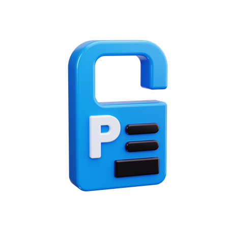 Parkausweis  3D Icon