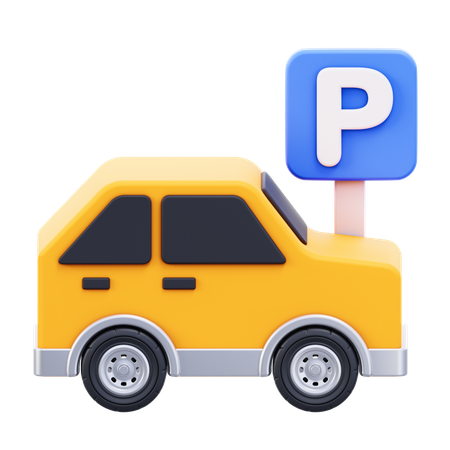 Parkendes Auto  3D Icon