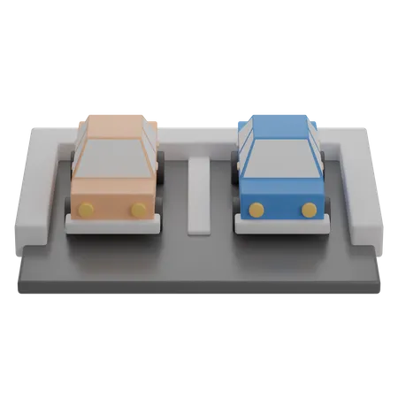 Terrain de stationnement  3D Illustration