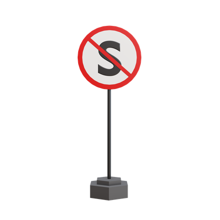 Parking And Stoping Prohibited  3D Icon
