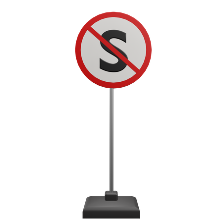 Parking And Stoping Prohibited 3D Icon