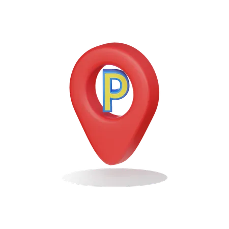 Parking Area Location  3D Icon