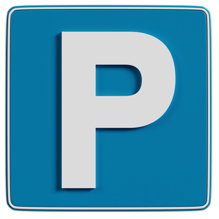 Parking Area Sign  3D Icon