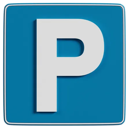 Parking Area Sign  3D Icon