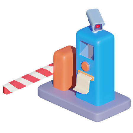 Parking Barrier  3D Icon