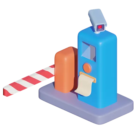 Parking Barrier  3D Icon