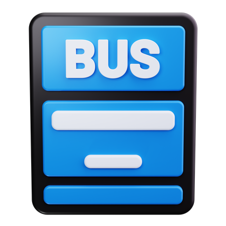 Stationnement des autobus  3D Icon