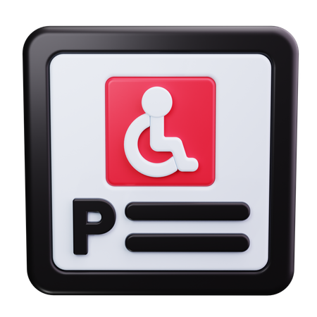 Stationnement pour personnes handicapées  3D Icon