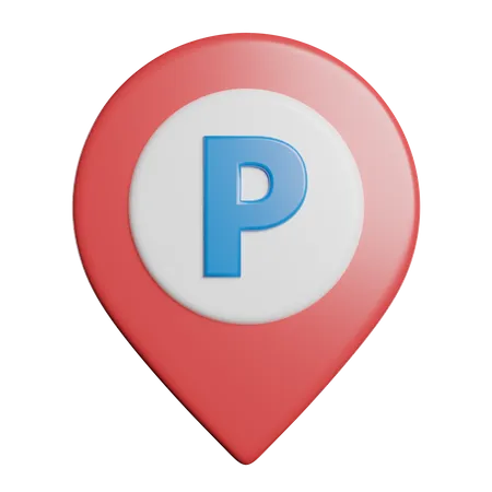 Parking Center Location 3D Icon