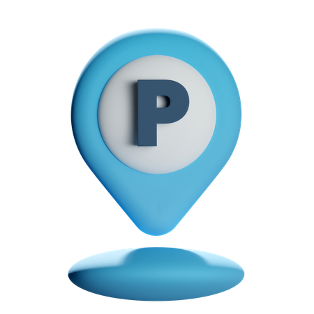 Parking Location Pin  3D Icon
