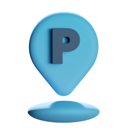 주차 위치 핀  3D Icon