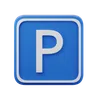 Parking lot sign 3d icon