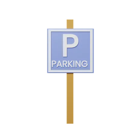 Parking sign 3D Illustration