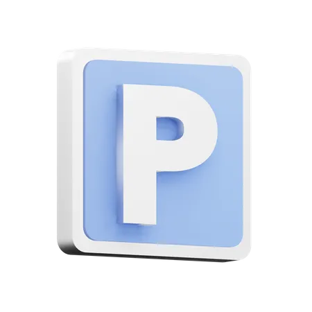 3 D Render Parking Illustration With Transparent Background 3D Icon