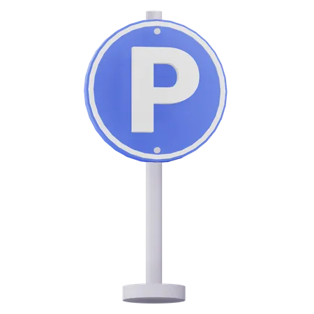 3 D Parking Sign Llustration Alpha Background 3D Icon