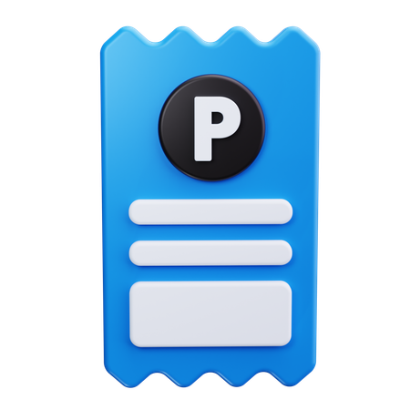 Parking Ticket  3D Icon