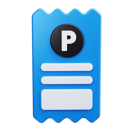 Parking Ticket  3D Icon