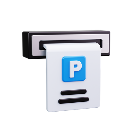 Parking Ticket  3D Icon