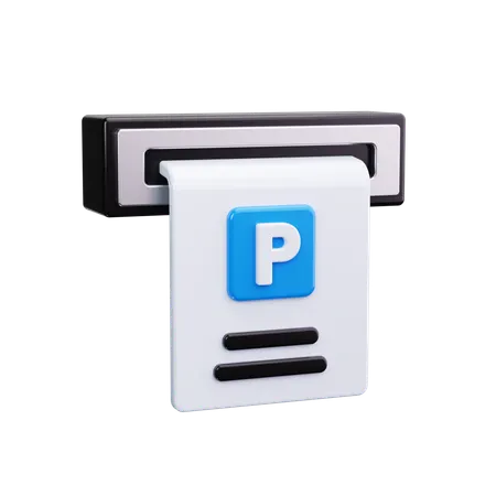Parking Ticket  3D Icon