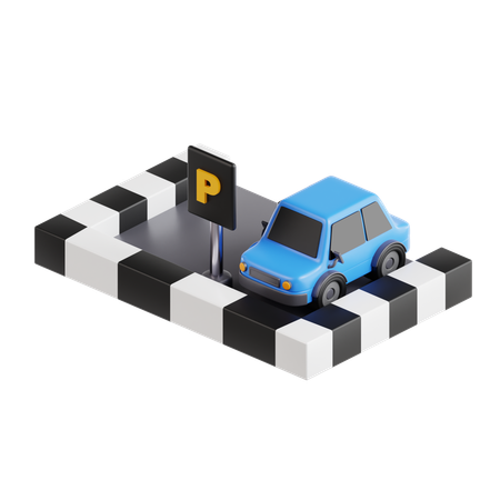 Parkplatz  3D Icon