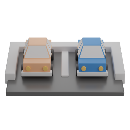 Parkplatz  3D Illustration