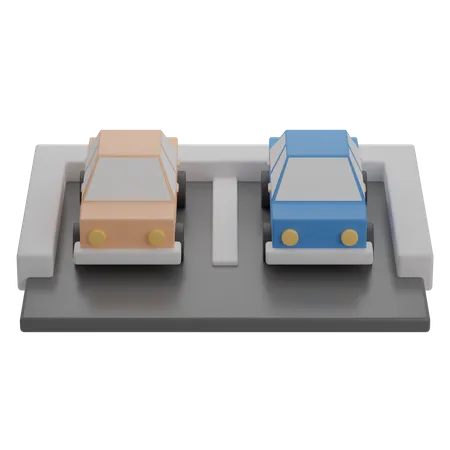 Parkplatz  3D Illustration