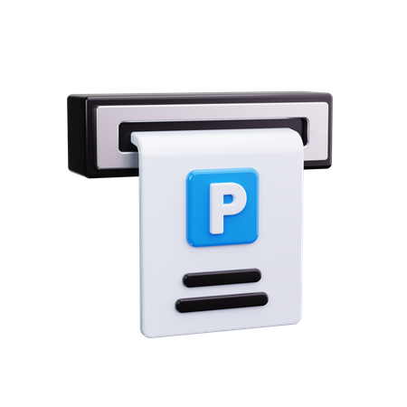 Parkticket  3D Icon