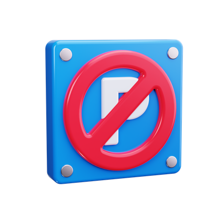 Kein Parken  3D Icon