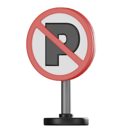 Kein Parkschild  3D Icon