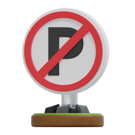 Kein Parkschild  3D Icon