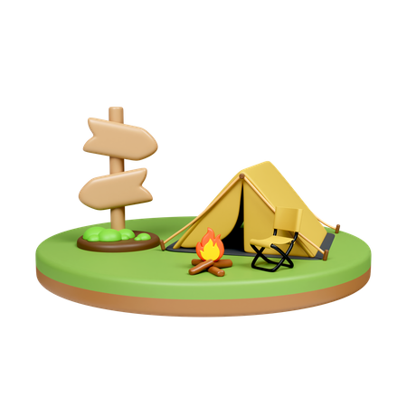 Acampamento  3D Icon