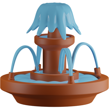 Fuente del parque  3D Icon