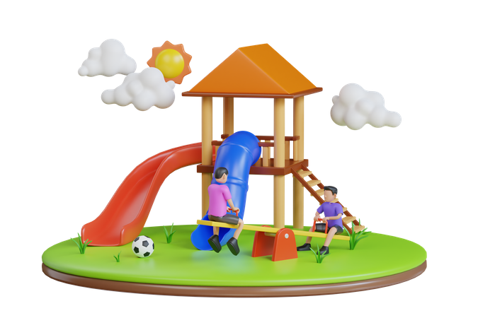 Parque infantil  3D Icon