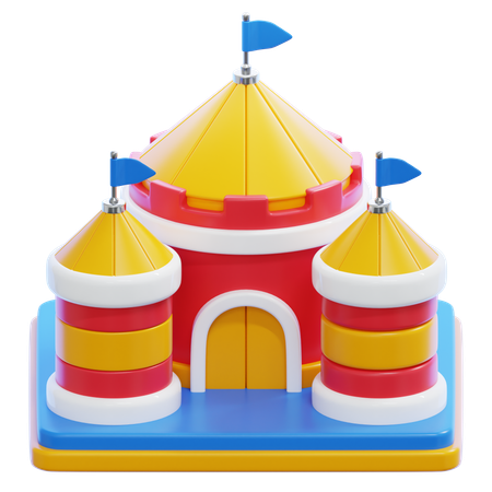 Parque inflable  3D Icon