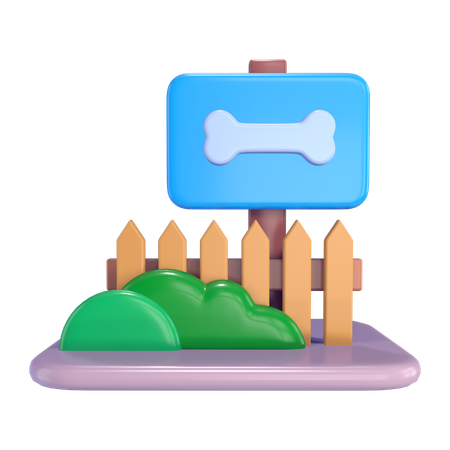 Parque para perros  3D Icon