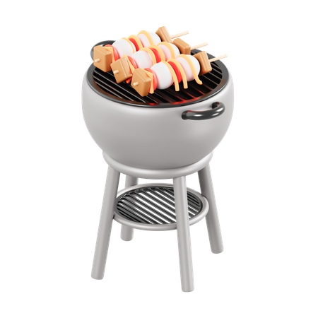 Parrilla  3D Icon