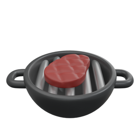 Parrilla de carne  3D Icon