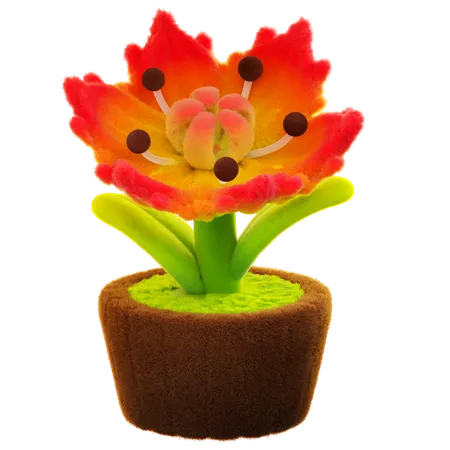 Parrot Tulips Flower  3D Icon