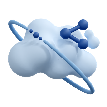 Partage en nuage  3D Icon