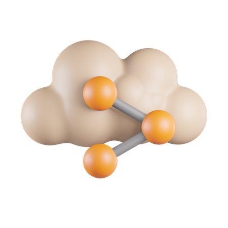 Partage de cloud computing  3D Icon