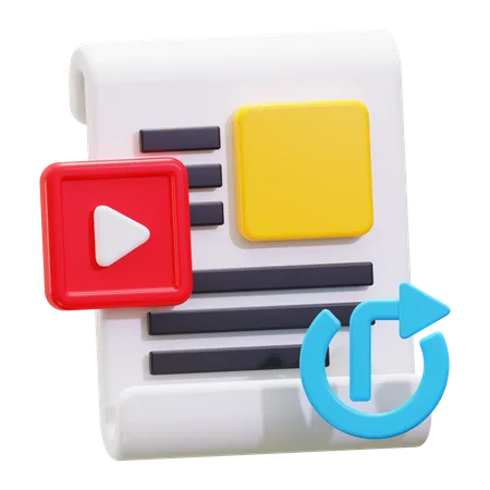 Partage de contenu  3D Icon