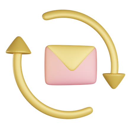 Partage de courrier  3D Icon