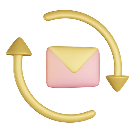 Partage de courrier  3D Icon