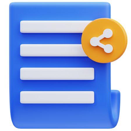 Partage de documents  3D Icon