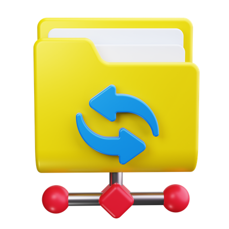 Partage de données  3D Icon
