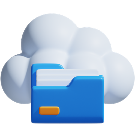 Partage de fichiers dans le cloud  3D Icon